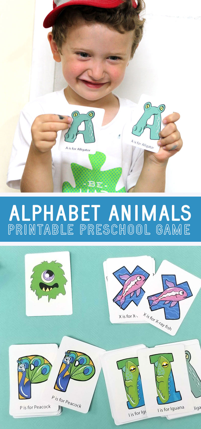 Alphabet Card Game collage image