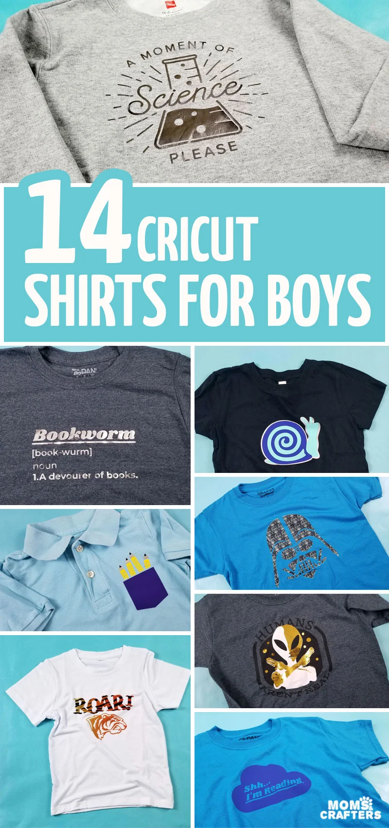 Cricut Shirt Ideas for boys collage