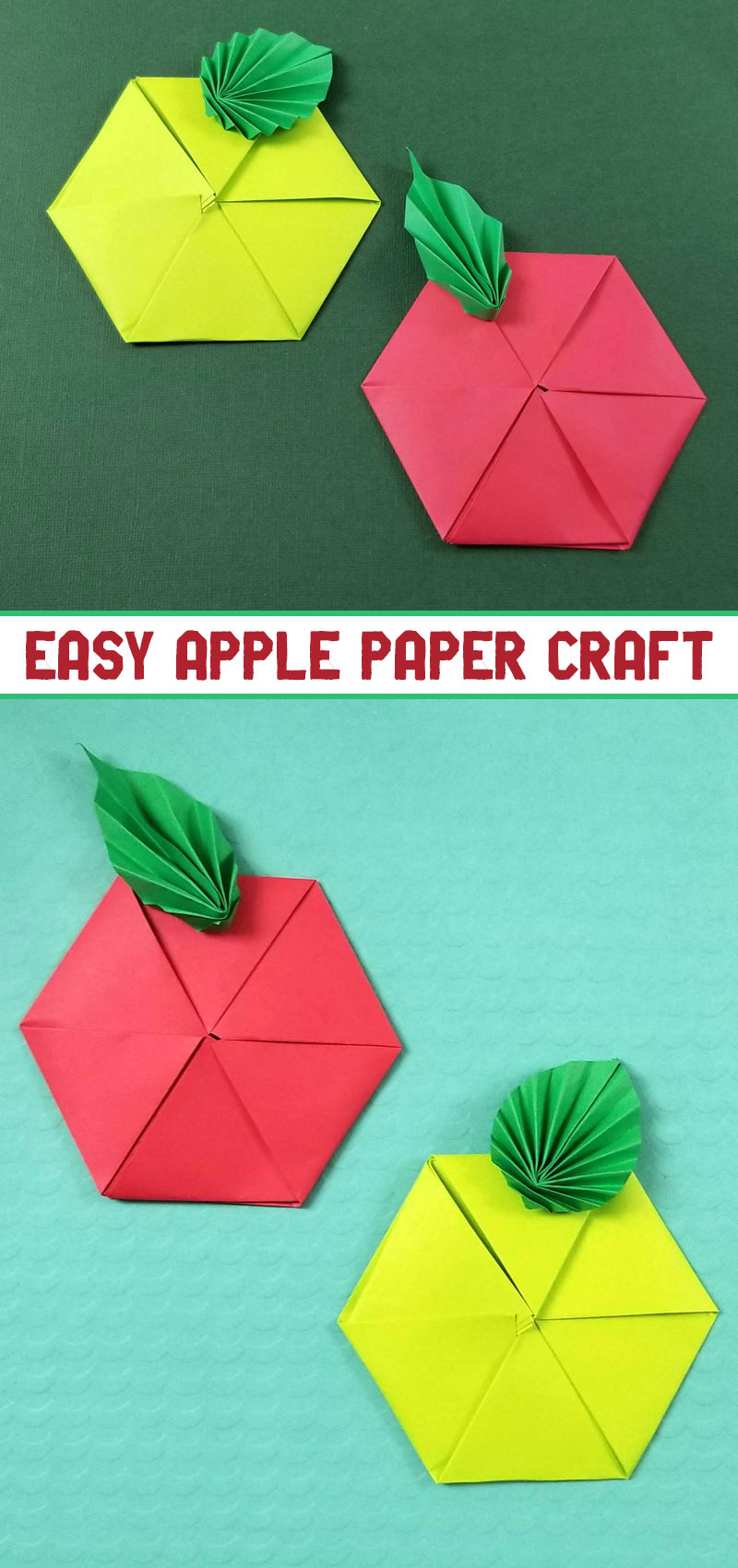 Origami Apple Beginner Origami * Moms and Crafters