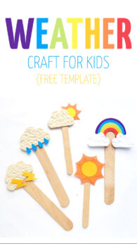 Weather Craft for Kids - Paper Puppets + Free Templates!