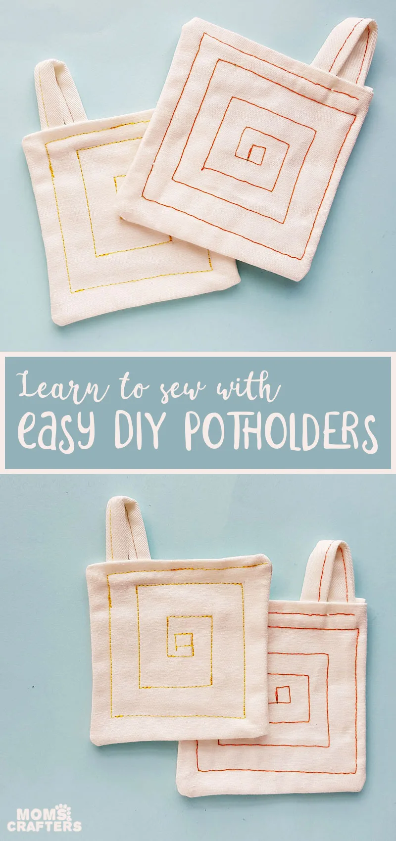 how to sew a potholder