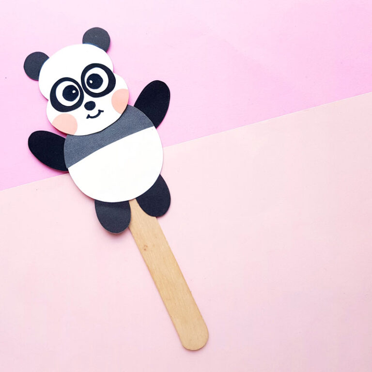 Panda Paper Craft – Puppet Template