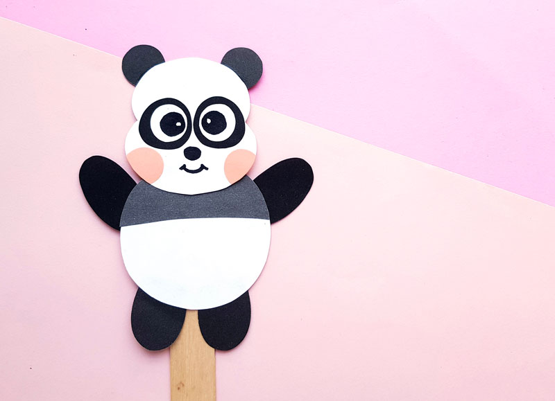 Panda Paper Craft - Puppet Template * Moms and Crafters