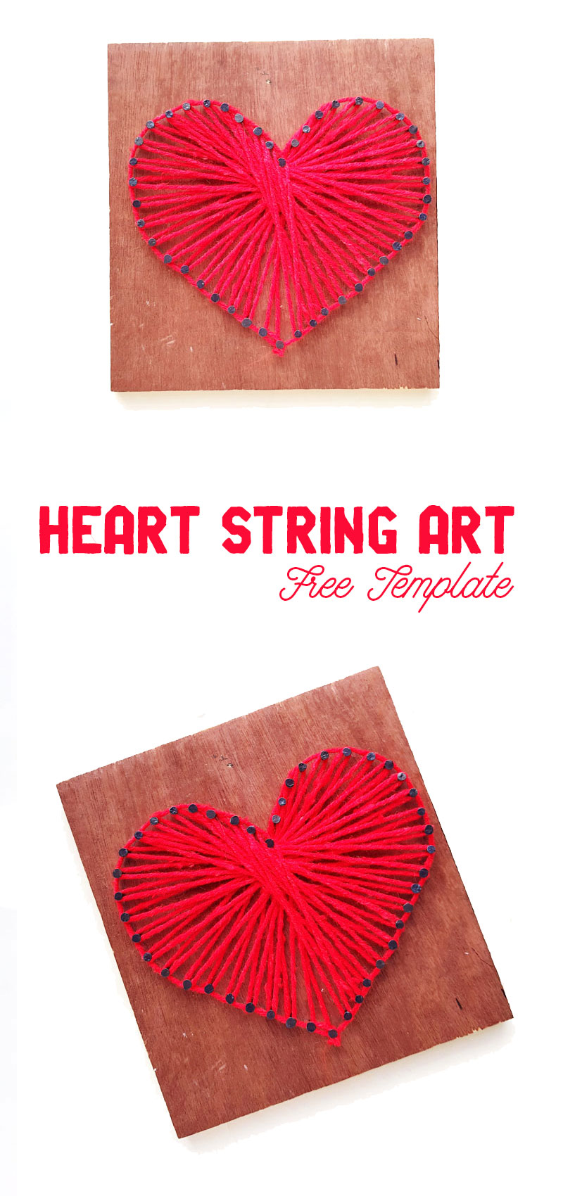 heart string art template an easy tutorial for beginners