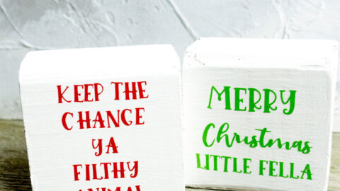 Christmas DIY decor home alone blocks