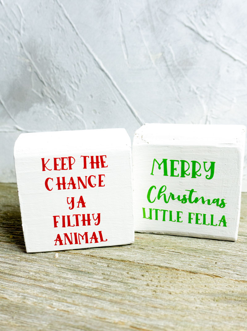 Christmas DIY decor home alone blocks