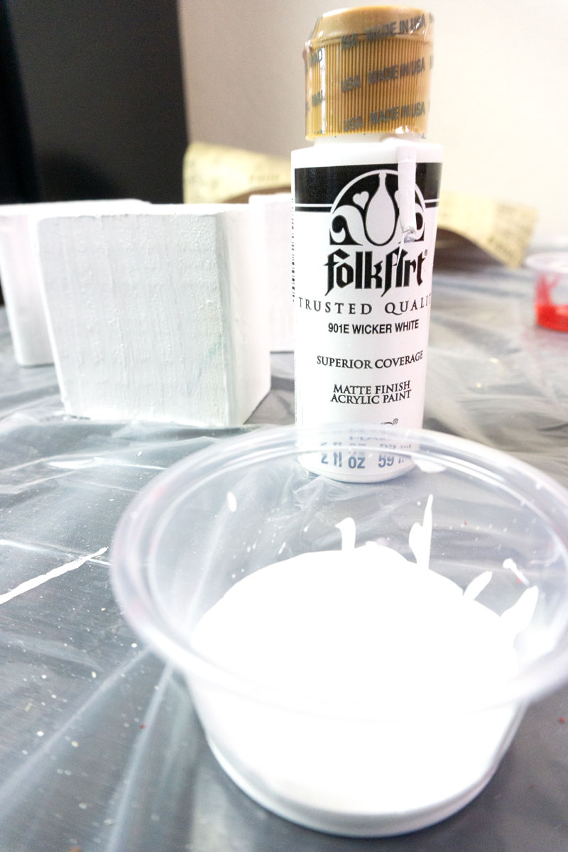 HOme alone decorative blocks step 2 paint