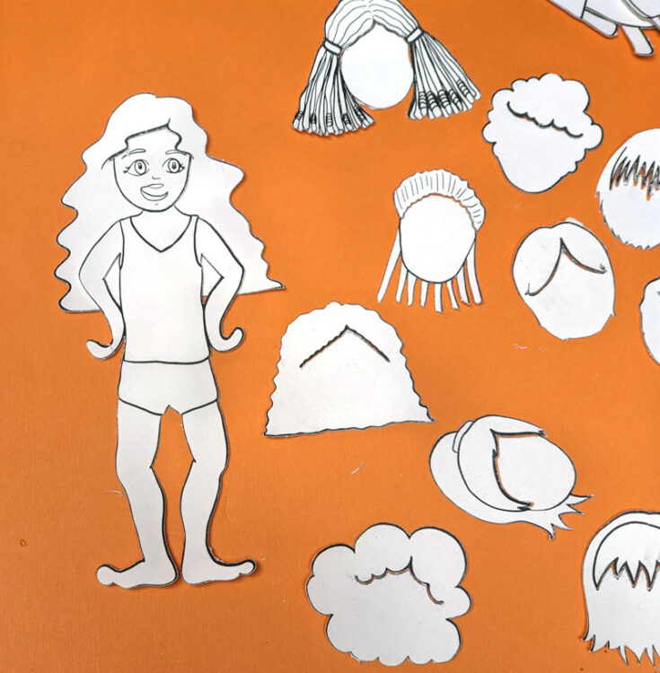 Paper Doll Coloring Pages - Design Your Own Version!