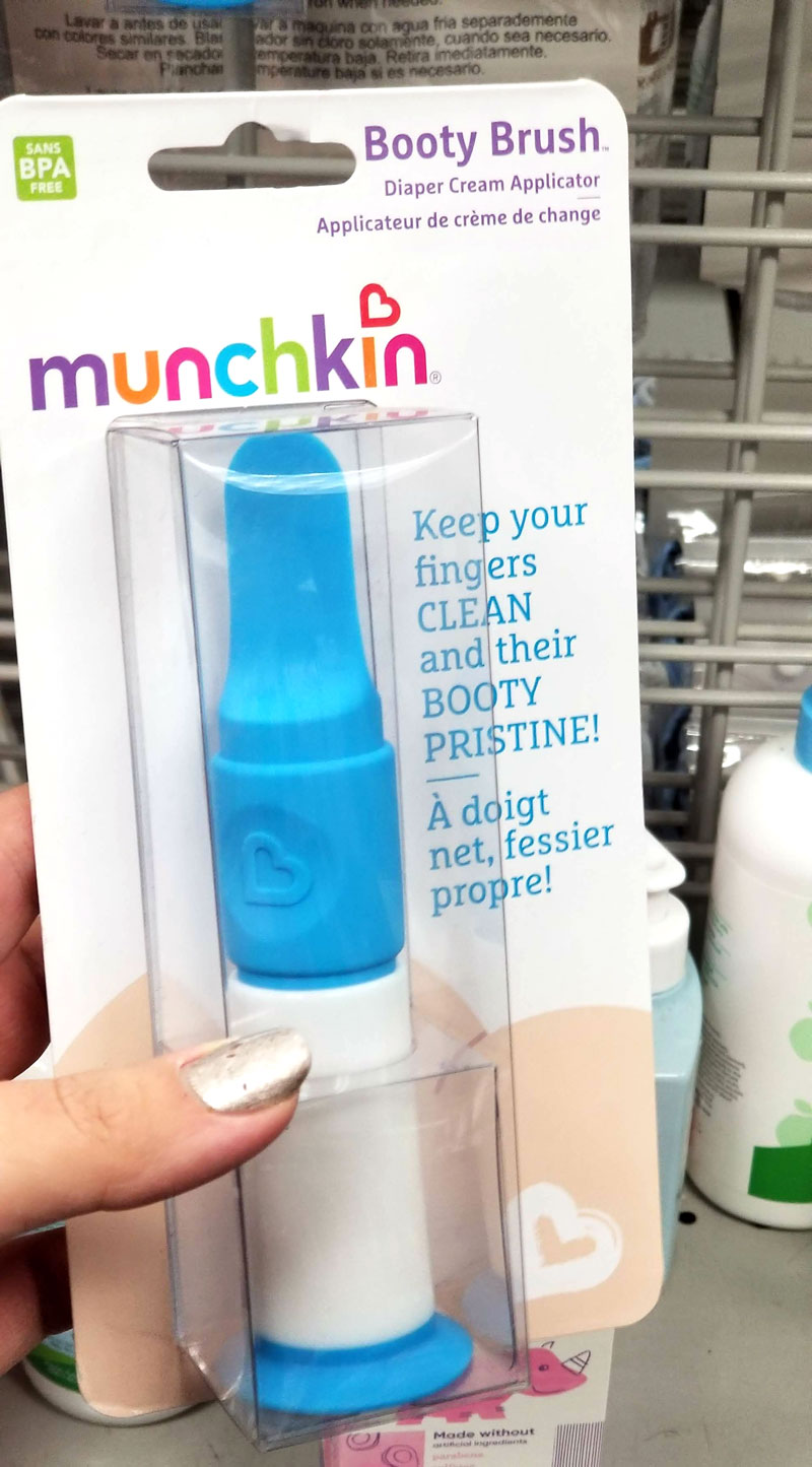 Make life easier with the bum brush - one of the best baby products on a dime