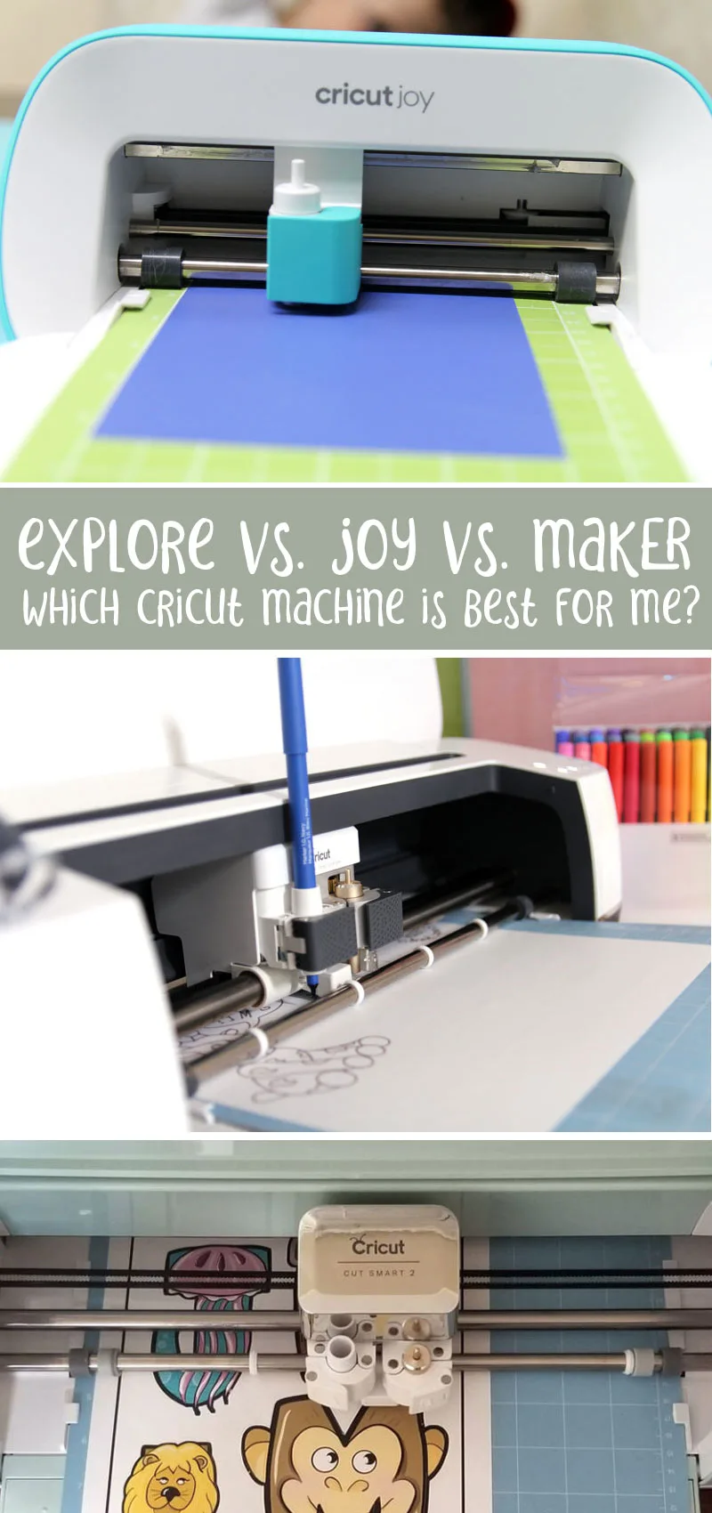Cricut machine comparison joy vs explore air 2 vs maker