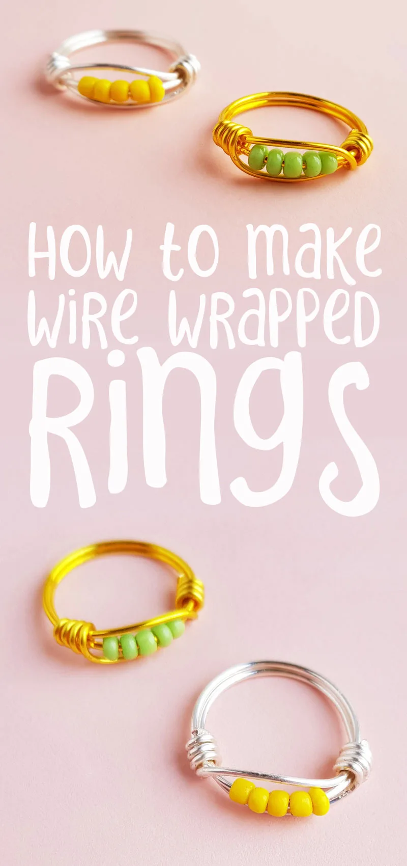 DIY wire wrapped rings tutorial for beginners