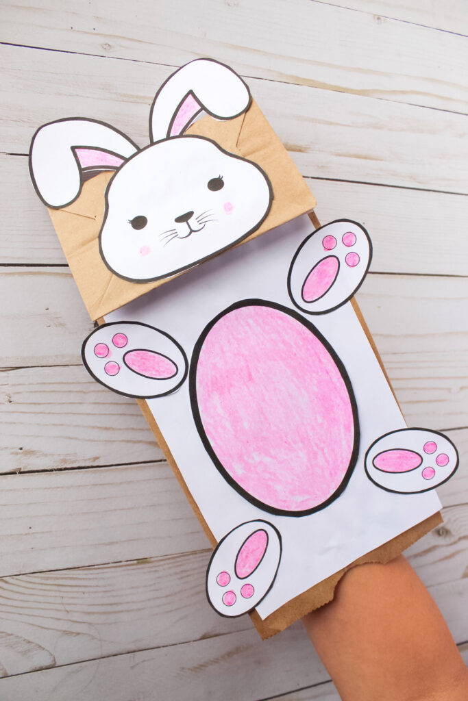 Free Printable Bunny Paper Bag Puppet Templates