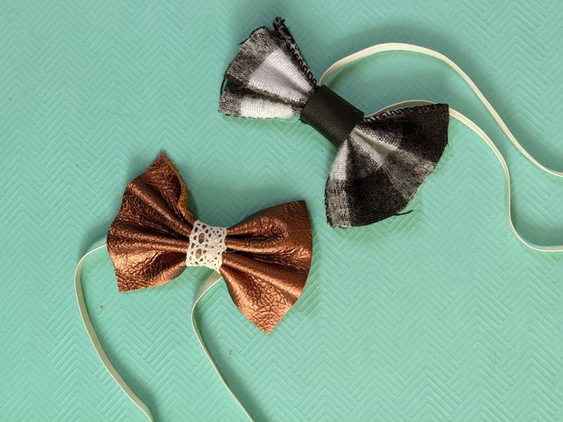 Bows for Littles Mini Crochet Clips Green