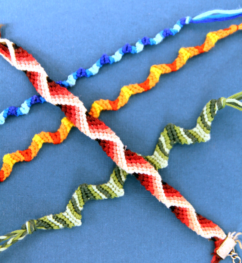 zig zag friendship bracelet pattern both types