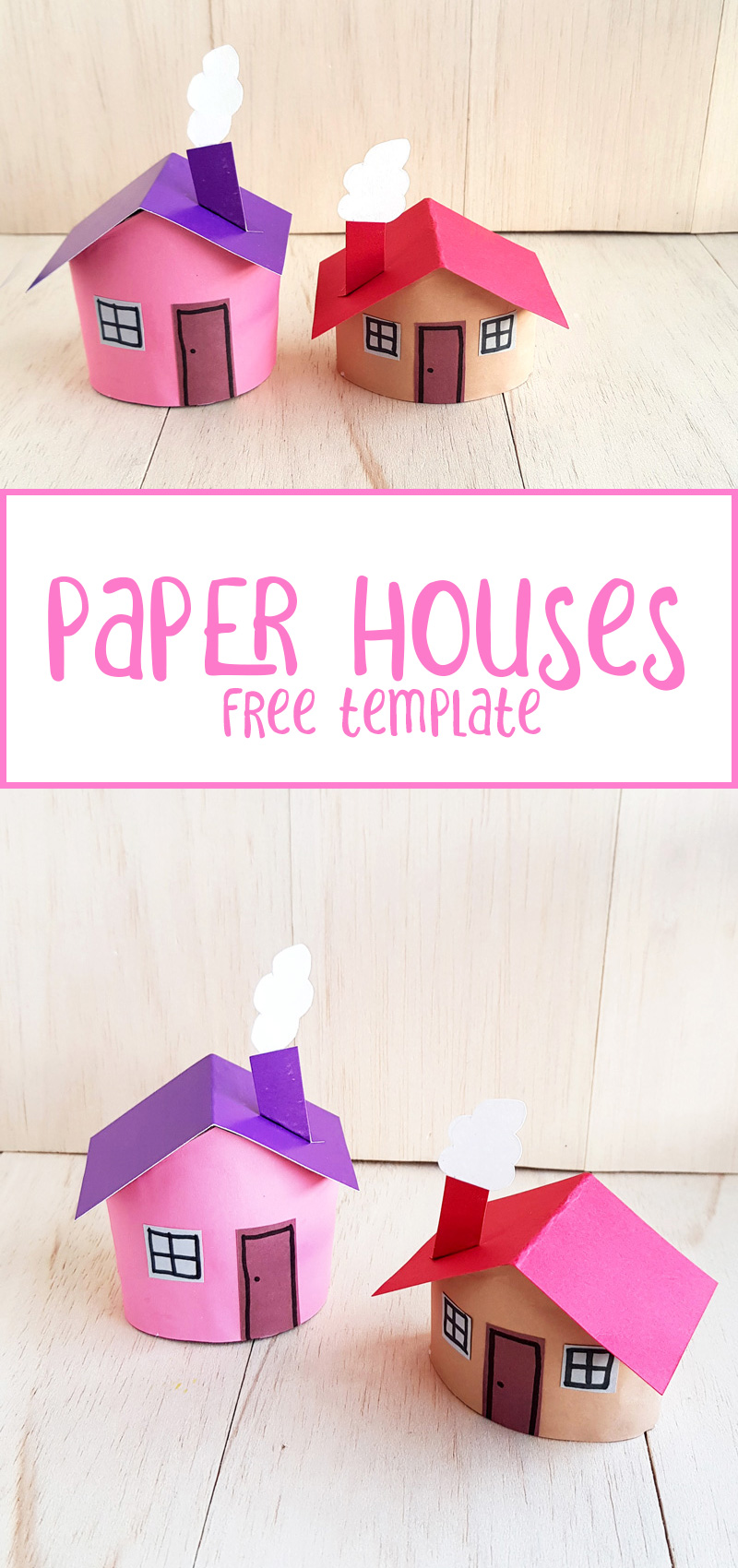 toilet paper roll houses collage