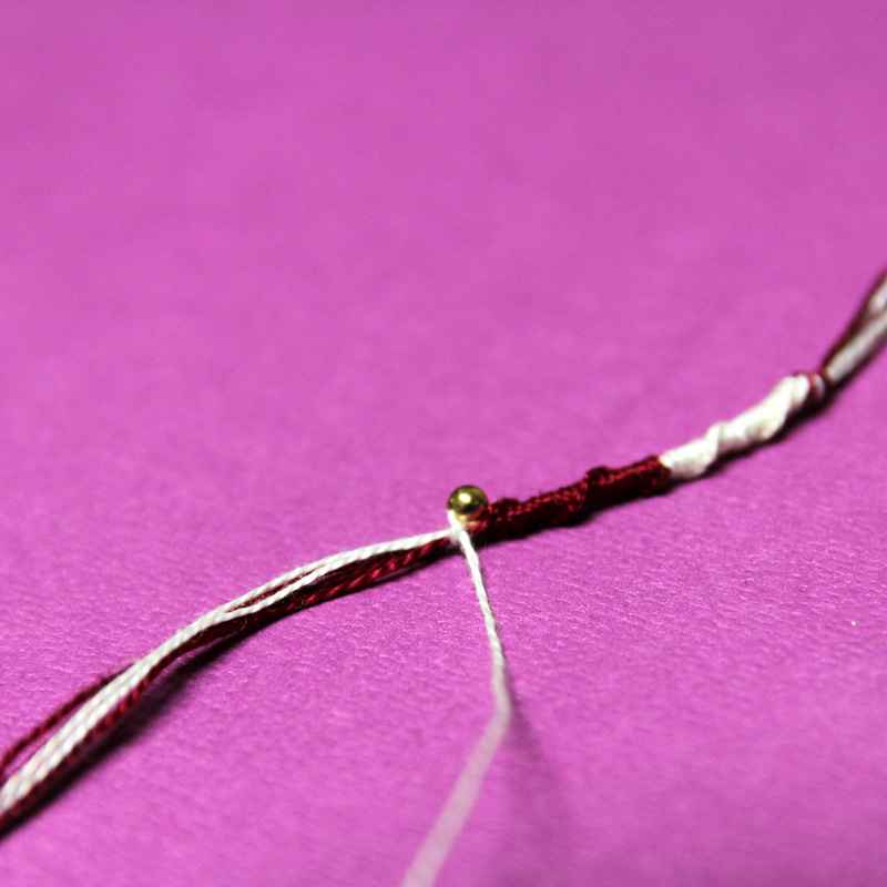 Pulseiras fáceis de contas 27 easy beaded friendship bracelets step 6