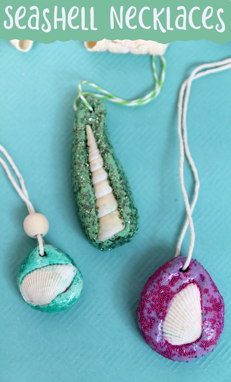 Seashell Necklace Craft with your beach shells! * Moms and Crafters