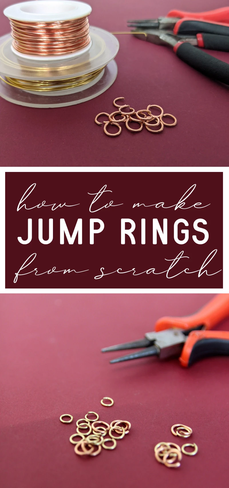 How to make jump rings hero collage