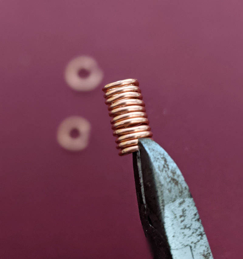 Snipping the jump ring coil