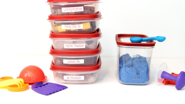 Sensory Bin Ideas with Kinetic Sand
