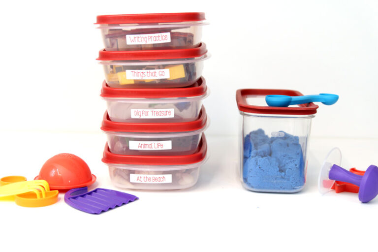 Sensory Bin Ideas with Kinetic Sand