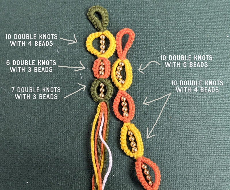 ▻ Alternating Leaves - Friendship Bracelet Tutorial 