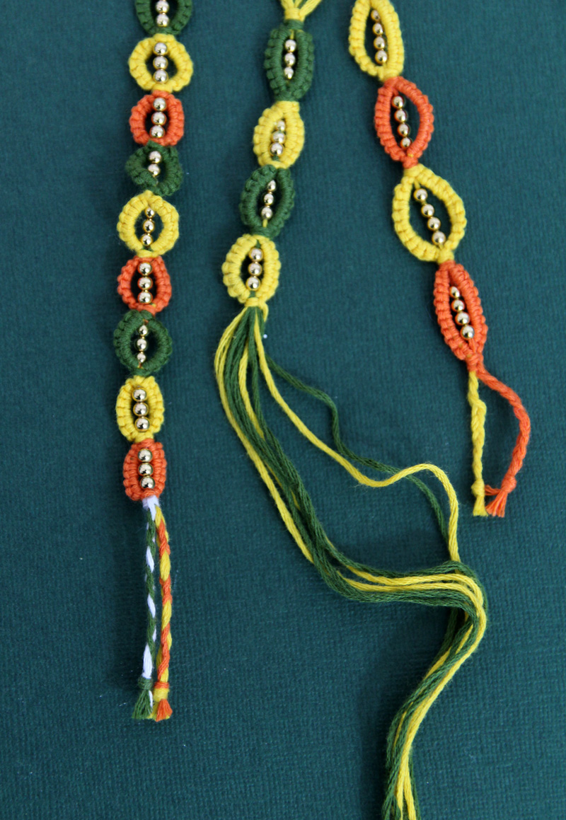 leaf friendship bracelet pattern 4