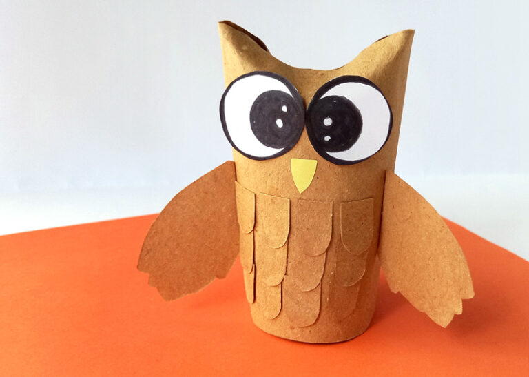 Toilet Paper Roll Owl with a Free Template