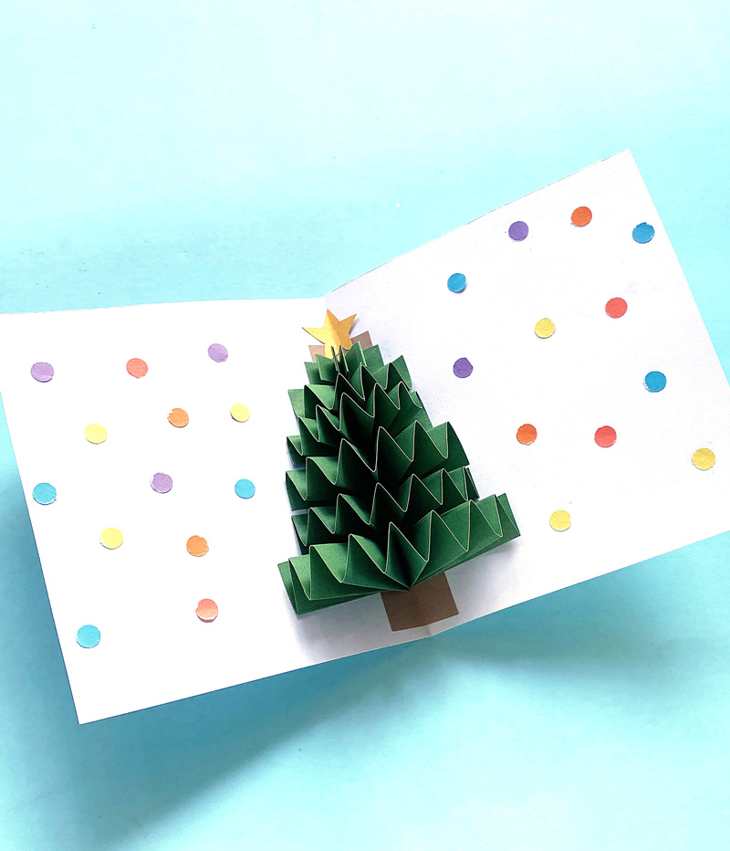 marionet Vejfremstillingsproces I Pop Up Christmas Card Craft for Kids * Moms and Crafters