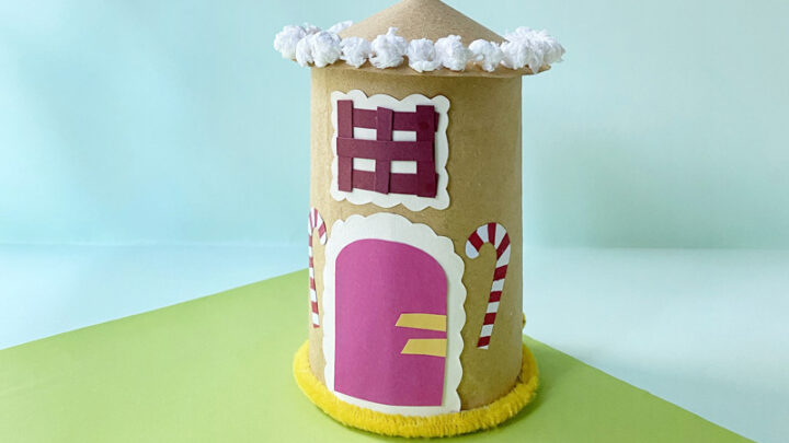 Paper Tube Gingerbread House Craft