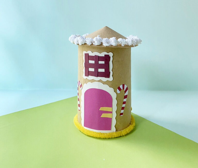 Paper Tube Gingerbread House Craft