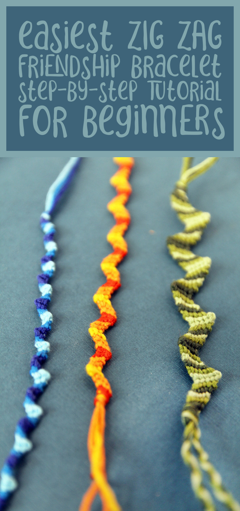 Easy Friendship Bracelet - Basic ZigZag * Moms and Crafters