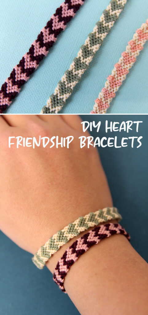 How to Make a Heart Shaped Friendship Bracelet - YouTube