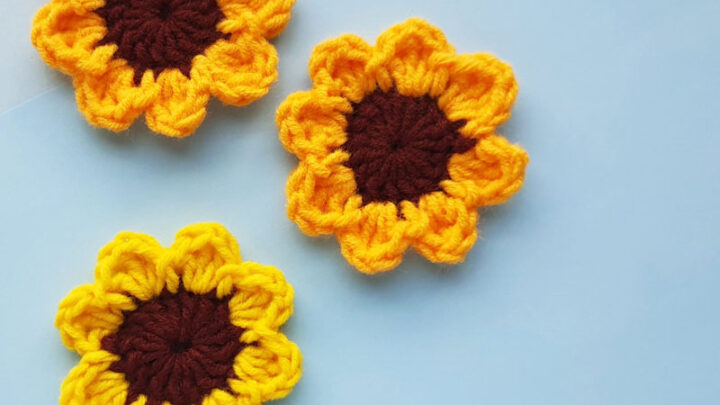 Crochet Sunflowers – Easy Free Crochet Pattern for Beginners