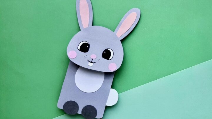 Paper Bag Bunny Puppet – Free Template