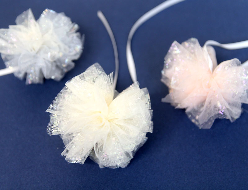 How to Make a Pom Pom with Tulle - the super fast foolproof method!