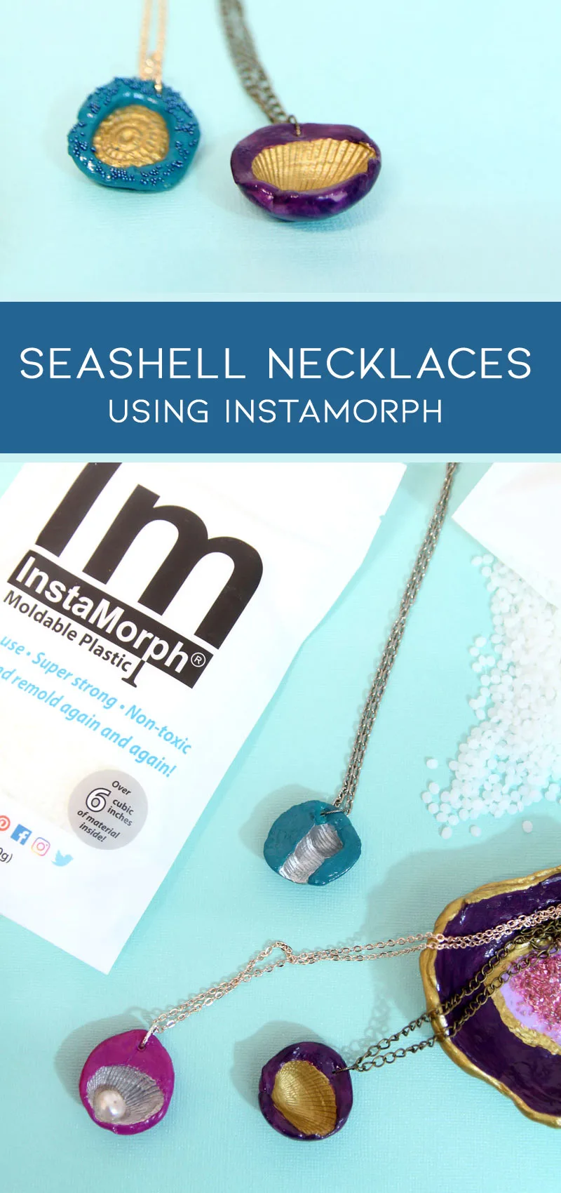 DIY seashell pendants