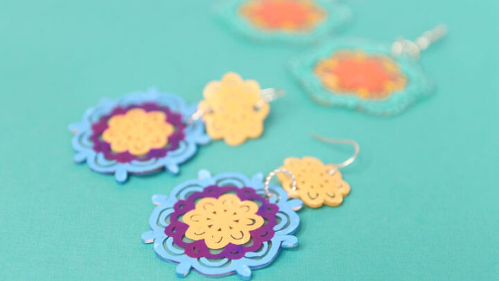 Shrinky Dink Earrings with a Free Template