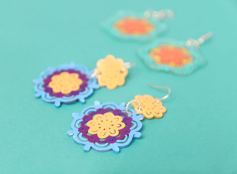 Shrinky Dink Earrings with a Free Template
