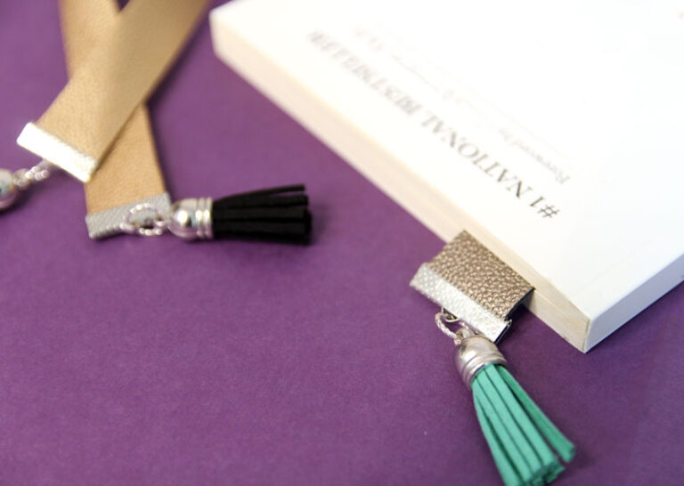 DIY Leather Bookmarks in minutes! * Moms and Crafters