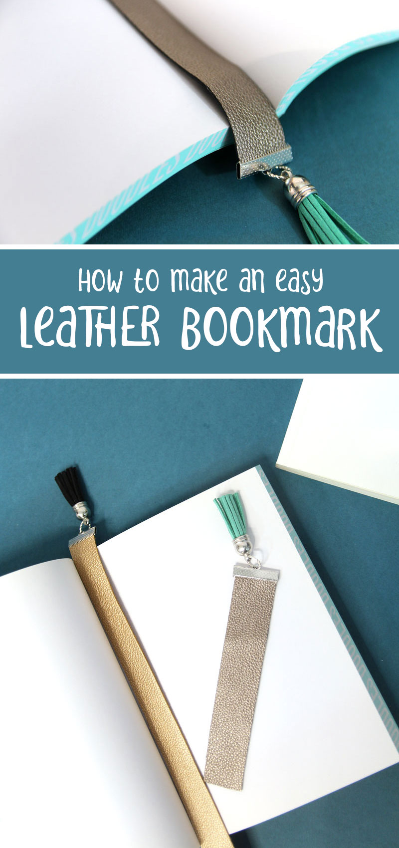 DIY Leather Bookmarks in minutes! * Moms and Crafters