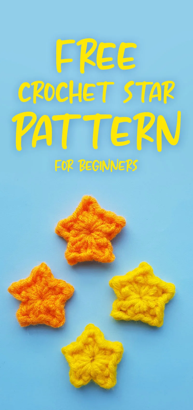 free star crochet pattern title image