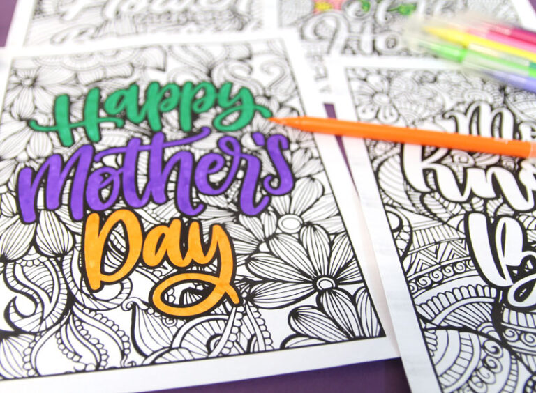 Mother’s Day Coloring Pages for Adults