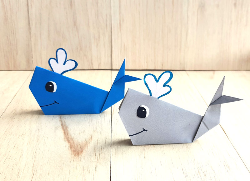 Månenytår køkken hvede Origami Whale - Easy Instructions for Beginners * Moms and Crafters