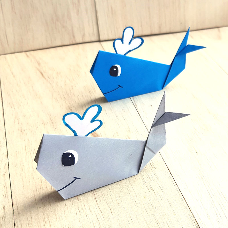 Origami Whale - Easy Instructions for Beginners * Moms and Crafters