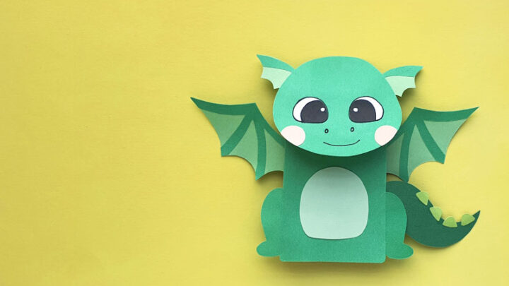 Paper Bag Dragon Puppet
