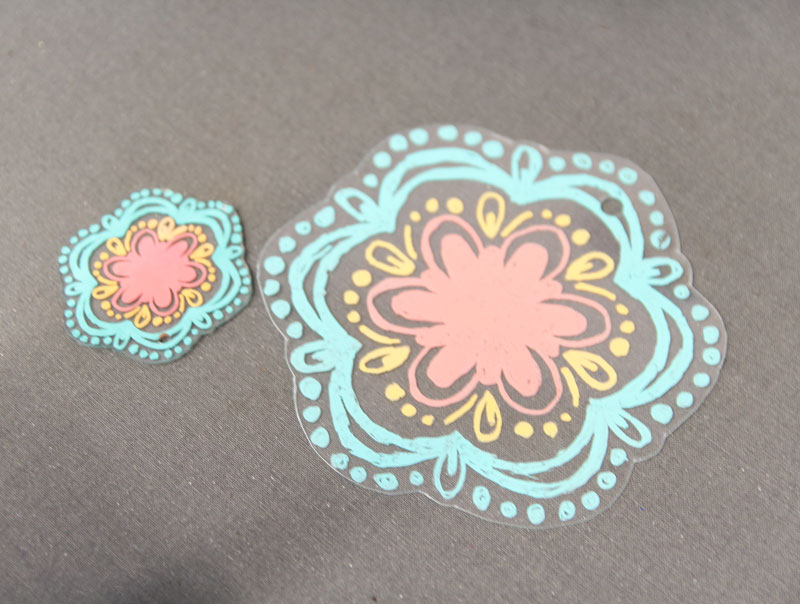 Shrinky Dink Earring Templates Colorful Mandala Illustrations for Shrink  Film Crafts Great for Key Chains and Charms Too 