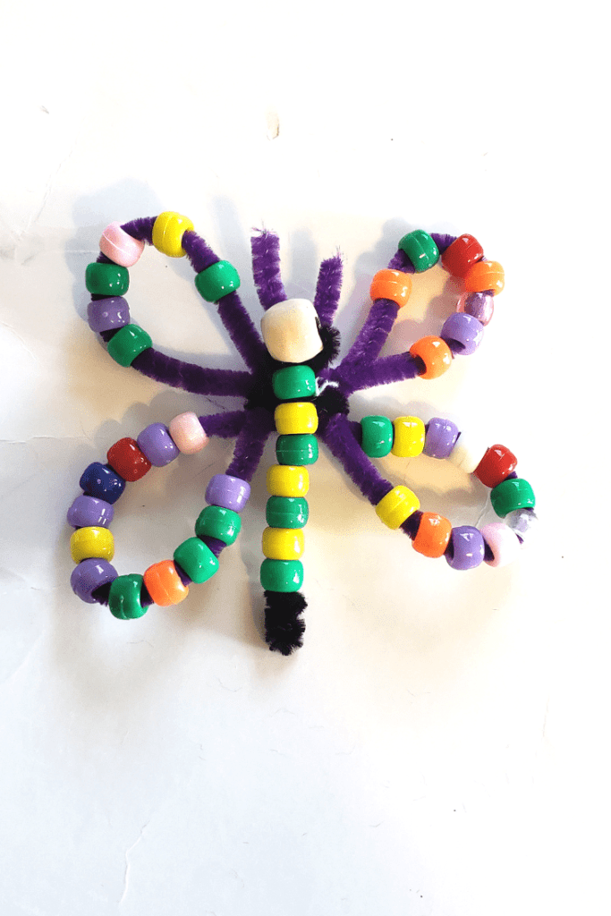 Pony Bead Butterfly Craft for Kids - Where Imagination Grows