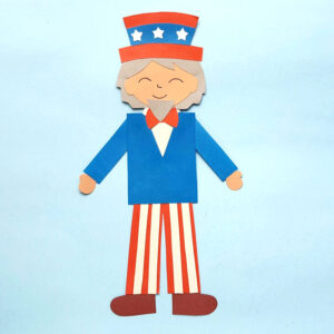 Uncle Sam Craft - Free Paper Puppet Template &amp; SVG