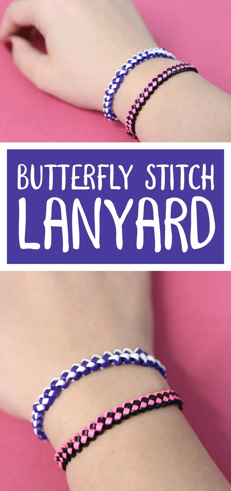 how to make butterfly stitch lanyard